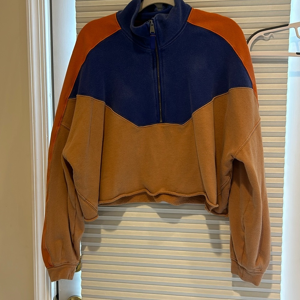 cropped quarter zip